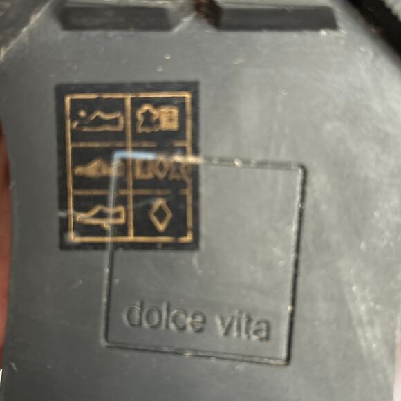 DOLCE VITA Haddie Suede Wedge/Heeled Pull-on Almond Toe Chelsea Boot Black 9.5 - Picture 9 of 10